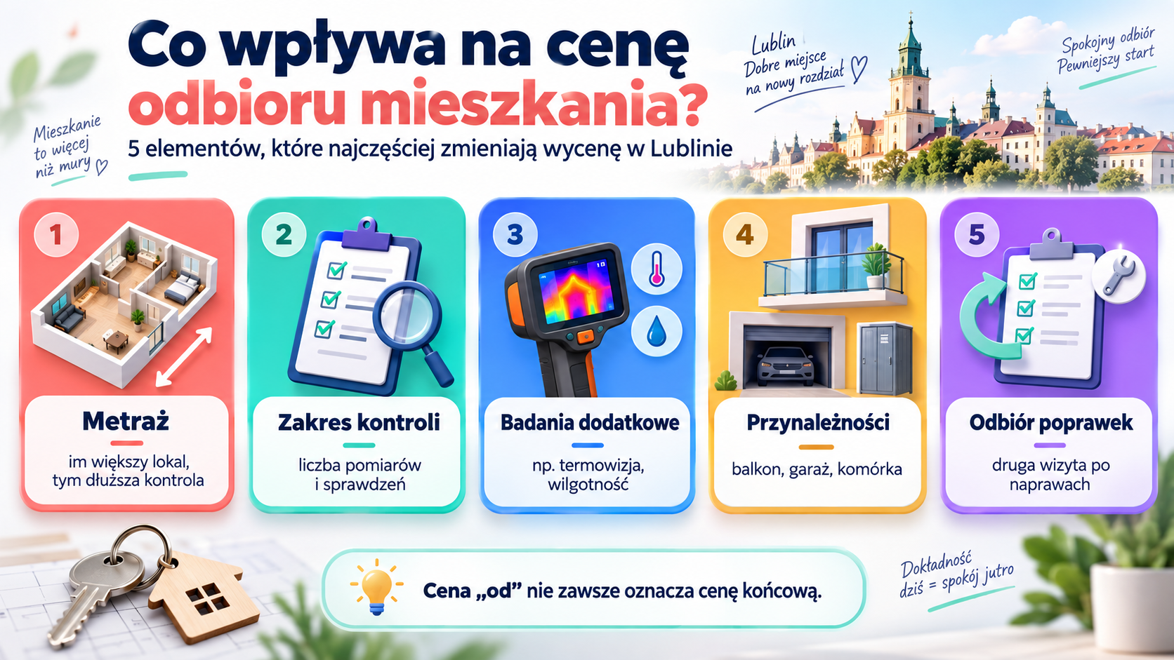 Pięć elementów, które składają się na końcową cenę odbioru